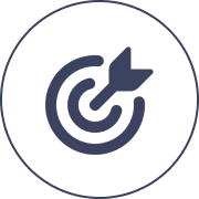 Bullseye symbol on dark background